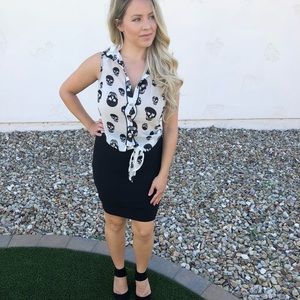 Sheer button down tank